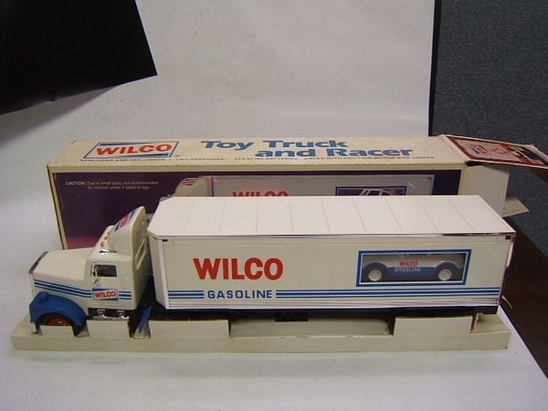 Wilco Gasoline Toy Truck & Racer battery headlights MIB  