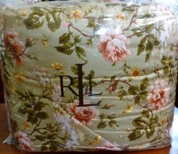 NIP $1210 RALPH LAUREN YORKSHIRE ROSE FLORAL 8PC KING COMFORTER SET 