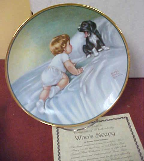 Hamilton Collector Plate Bessie Pease Gutmann Whos Sleepy? w/COA 