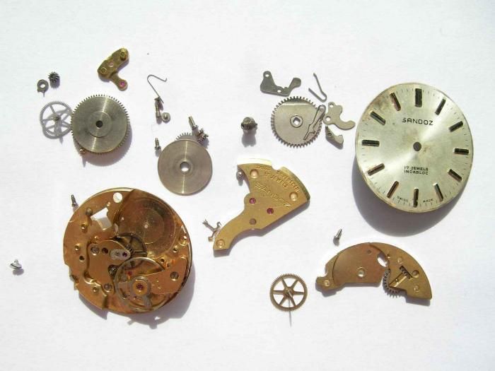 Sandoz FF/ST cal 96 watch movement parts & dial swiss  