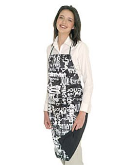 Andre graffiti reversible Apron,black & white,one size  