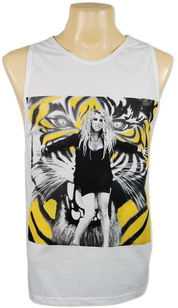 Kesha Tiger Dance Pop Blow Graffiti Tank Top Singlet L  