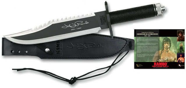 Rambo II Offically Licensed Knife Limited Edition Stallone Signatured 