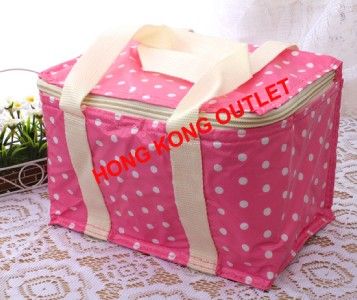 Can Bento Lunch Box Thermal Insulated Cooler Bag Hot or Cold Pink 