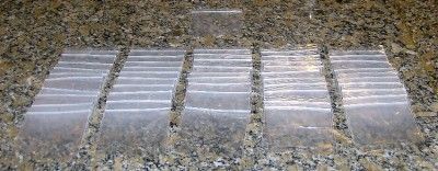 1000   3 x 3 CLEAR 2 mil PLASTIC ZIPLOCK BAGGIES  