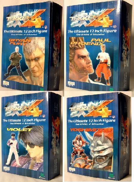 TEKKEN 4 SERIES 2 12 FIGURE SET OF 4 W/ FURY & PHOENIX  