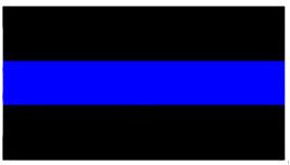 THIN BLUE LINE POLICE REFLECTIVE BUMPER DECAL 3x 4  