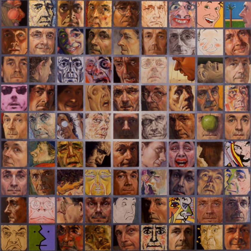   portraits. 81 different styles ( 1024 x 1024 cm ) Oil on Canvas