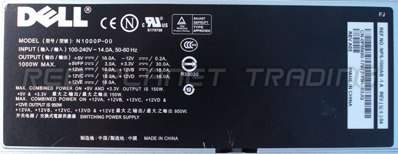 Dell XPS 700 710 720 1Kw 1000w Power Supply PM480  