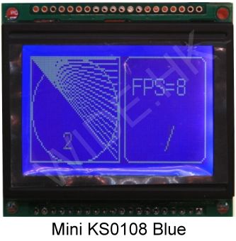 128x64 12864 Blue Backlight LCD KS0108  