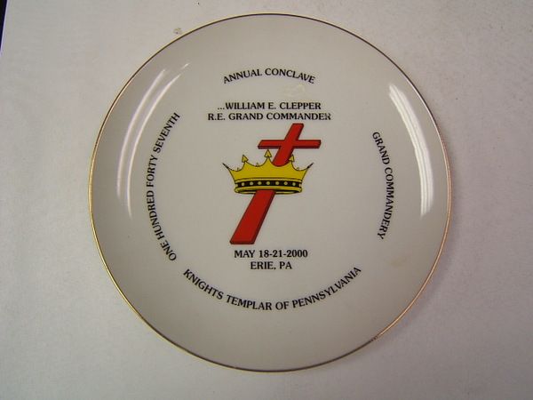 Knights Templar Pennsylvania 147th Conclave Plate  