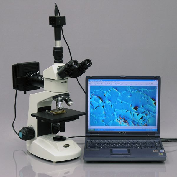 NEW TRINOCULAR METALLURGICAL COMPOUND MICROSCOPE 013964504408  