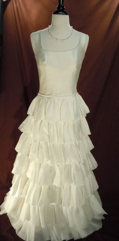 Crew Fontaine wedding gown ivory sz 4 $1800  