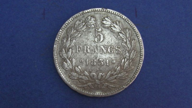 1831 D Silver 5 Francs CF119  