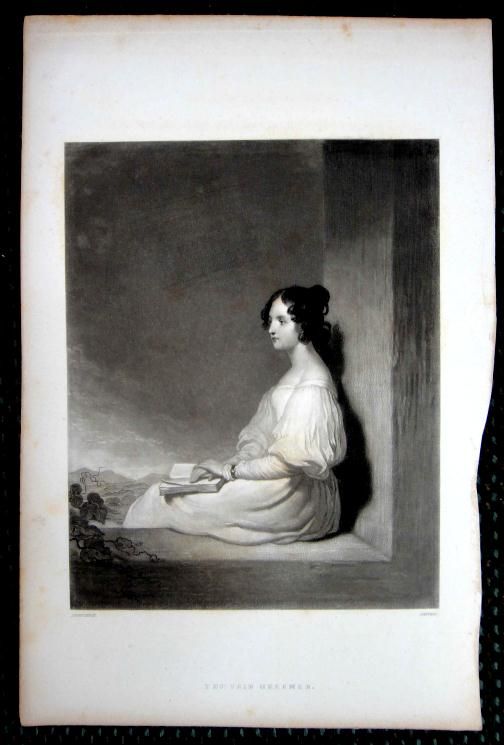 1843 antique ENGRAVING THE FAIR DREAMER everseege  