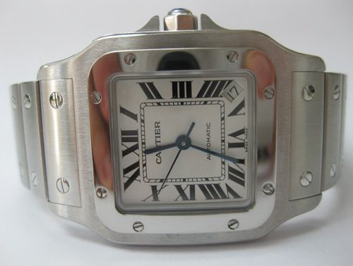 CARTIER SANTOS GALBEE XL STEEL MENS WATCH W20098D6  