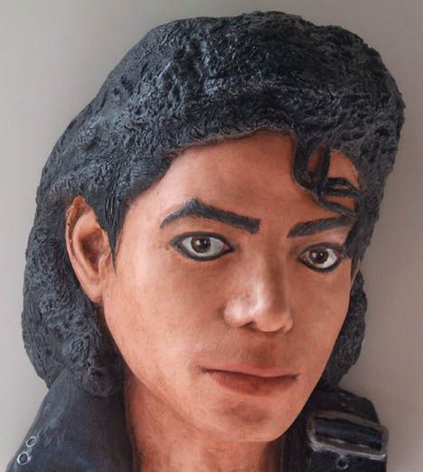 Michael Jackson bust made from Life Mask Bad, Thriller  