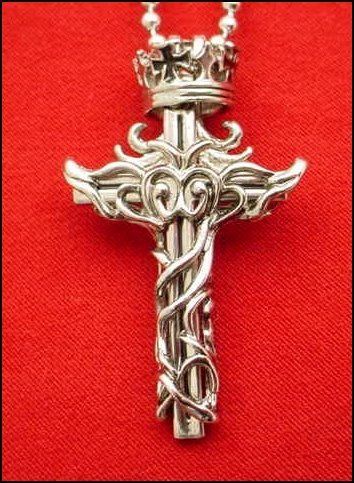 Costumes 2.25 Christ the King Crown Necklace Gld  