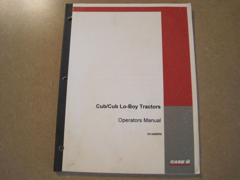 IH cub yellow cub loboy owners manual IH  