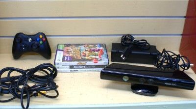 MICROSOFT XBOX 360 S CONSOLE 1439 WITH KINECT & ACCESSORIES 