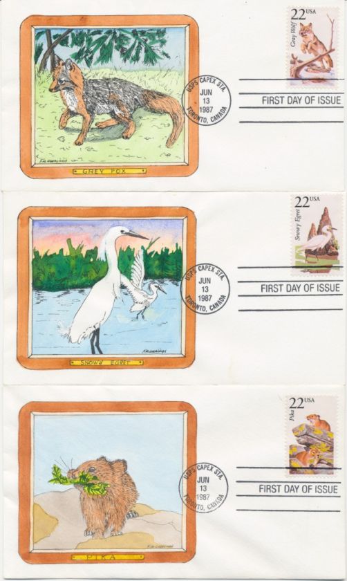 Description #2286 2335 American Wildlife set of 50 Hand Painted 