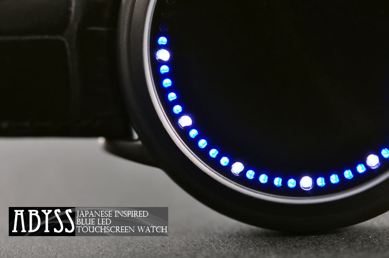 Abyss   Japanese Inspired Blue LED Touchscreen Watch  