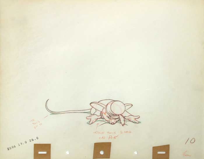 1941 WALT DISNEY ORIGINAL DUMBO TIMOTHY MOUSE #10 PRODUCTION PENCIL 