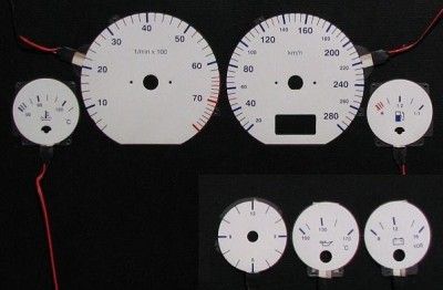 Audi A6, S6 C4 plasma speedometer dials gauges 280 KMH  