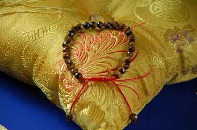 TIGER EYE FACETED WRIST MALA/ BRACELET 4 MEDITATION 6MM  