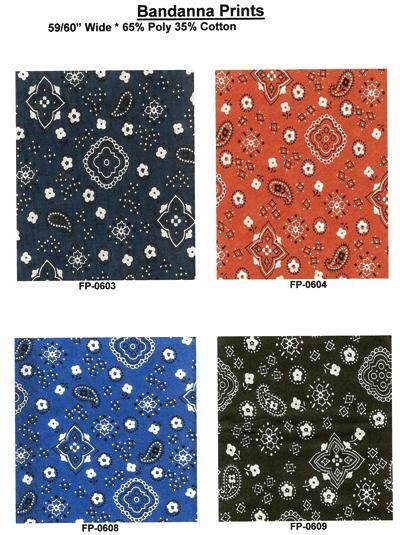 60wide BANDANNA Paisley print Poly/Cotton Home Decor Fabric 30 YARDS 