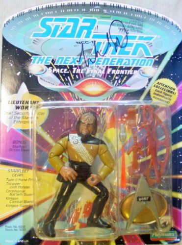 STAR TREK TNG Playmates #6013 WORF Michael Dorn SIGNED Autograph NEXT 