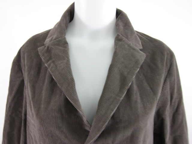 NWT ESKANDAR Brown Corduroy Button Blazer Jacket Sz 1  