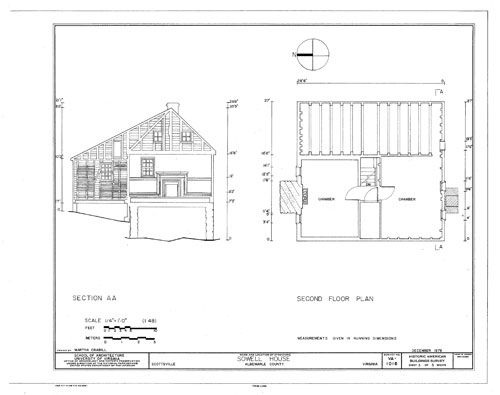 House plans for a traditional Saltbox in wood and stone  