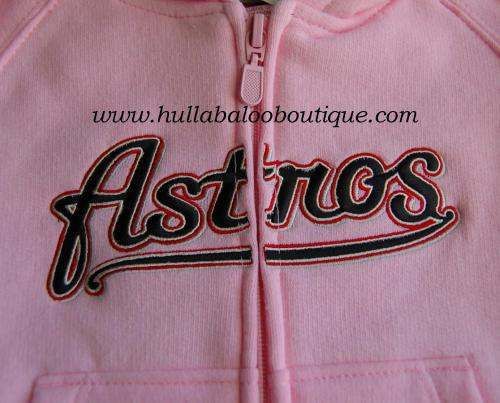 HOUSTON ASTROS Baby Girl PINK Sweatshirt Hoodie 6 9 12  