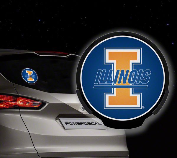 Illinois Fighting Illini Power Decal Light Up Decal  