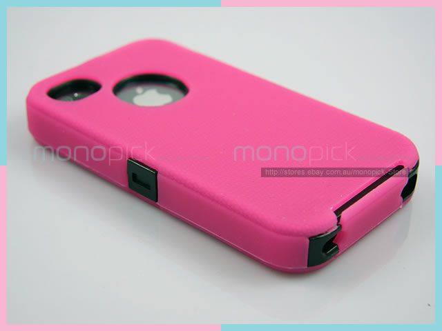 Pink Protective Heavy Duty Tough Silicone Hard Full Case Cover For 