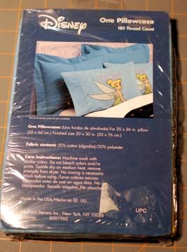 Disney Tinkerbell Pillowcase New Sixe 20 X 30 in.  