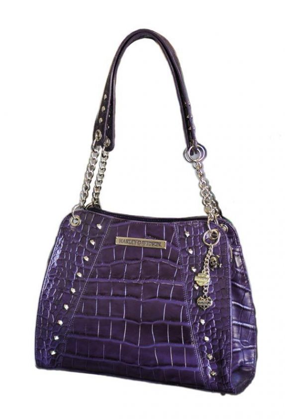 HARLEY DAVIDSON® WOMENS VIOLET CROCO SHOPPER OC4450L VIOLET NEW 