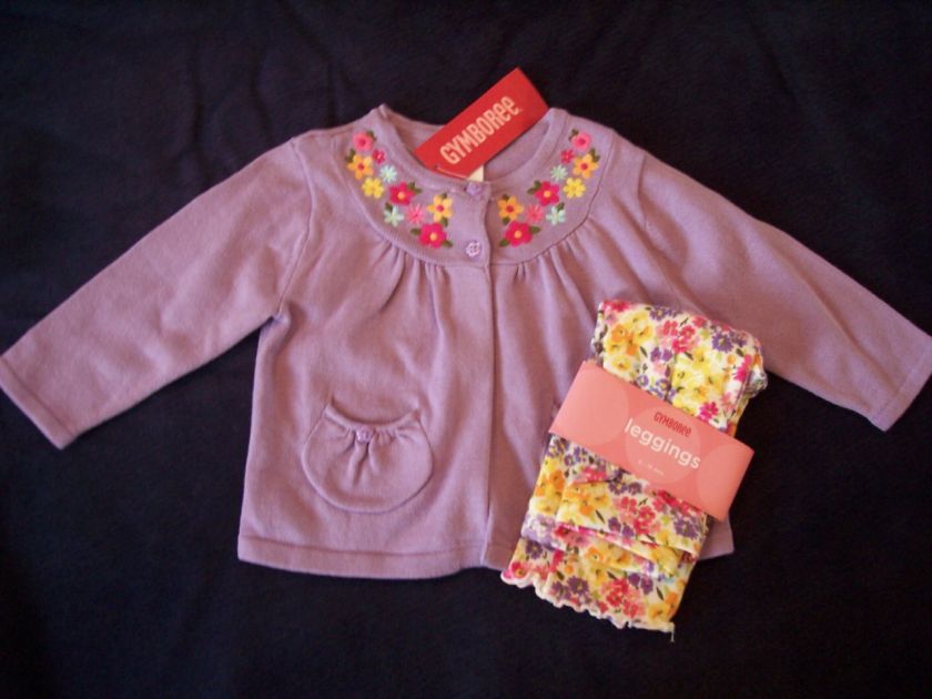 NWT Girls Gymboree Fairy sweater & leggings 6 12 months  