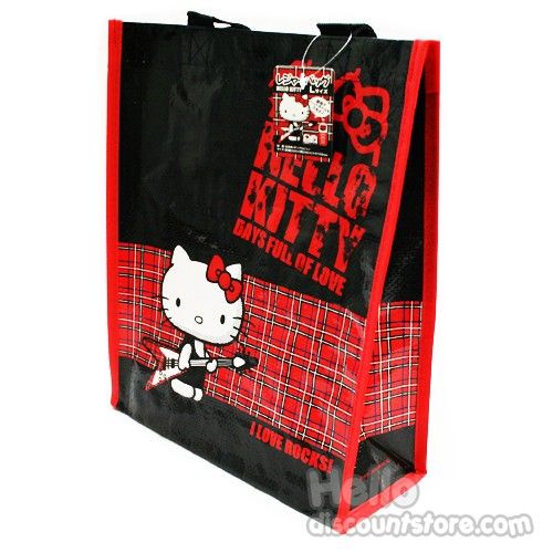 Sanrio Hello Kitty Reusable Shopping Bag  I Love Rocks  