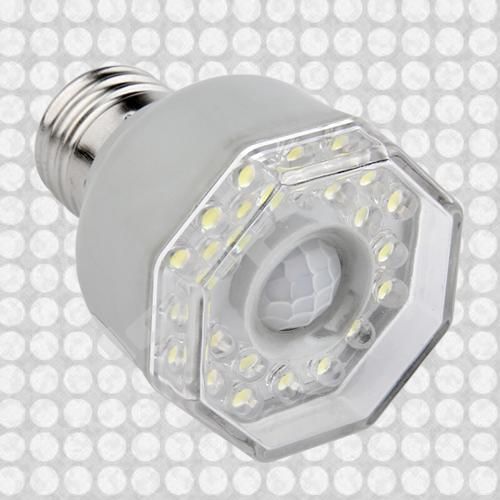 E27 PIR Infrared Motion Sensor 24 LED Light Bulb Lamp  