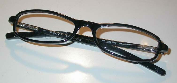 NEW GUCCI GG 1416 807 BLACK SIZE 50 EYEGLASSES FRAMES  