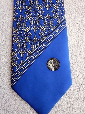 ANTONIO RICCI ITALY MEDUSA EMBLEM TIE NEW  