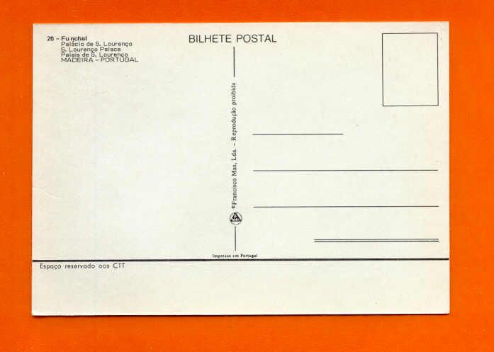 POSTCARD PORTUGAL MADEIRA FUNCHAL & CAR MINI & BUS 70s  