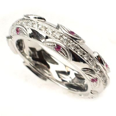 42CT E VS DIAMOND & PINK SAPPHIRE WEDDING BAND RING  