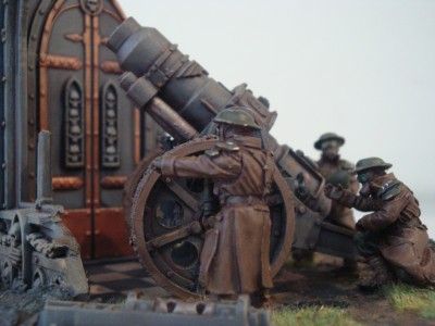 Death Korps of Krieg team with Heavy Mortar Scene NICE Warhammer 40k 