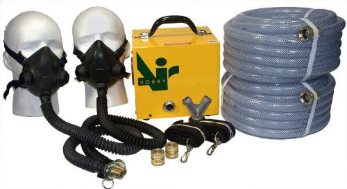 HOBBYAIR Fresh Air 2 MAN HALF MASK BREATHING RESPIRATOR  