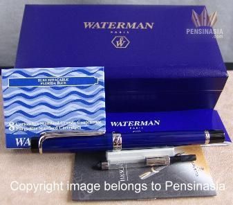 WATERMAN LIAISON BLUE STEEL FOUNTAIN PEN GORGEOUS GREAT  