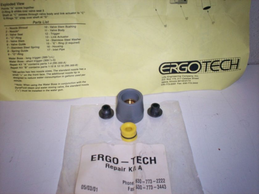 NEW ERGO TECH WATER BOSS NOZZLE REPAIR KIT RK 300 A  