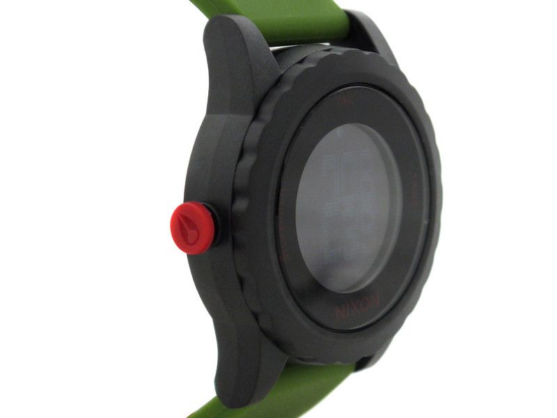 New* Nixon Watch Green Rubber RED Digital The Genie Alakazam with 